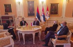 20 January 2022 National Assembly Speaker Ivica Dacic in meeting with the Ambassador of the Bolivarian Republic of Venezuela Dimas 